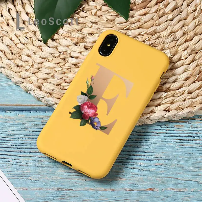 

Alphabet Letter 26 letters design Phone Case Candy Color for iPhone 11 12 pro XS MAX 8 7 6 6S Plus X SE 2020 XR