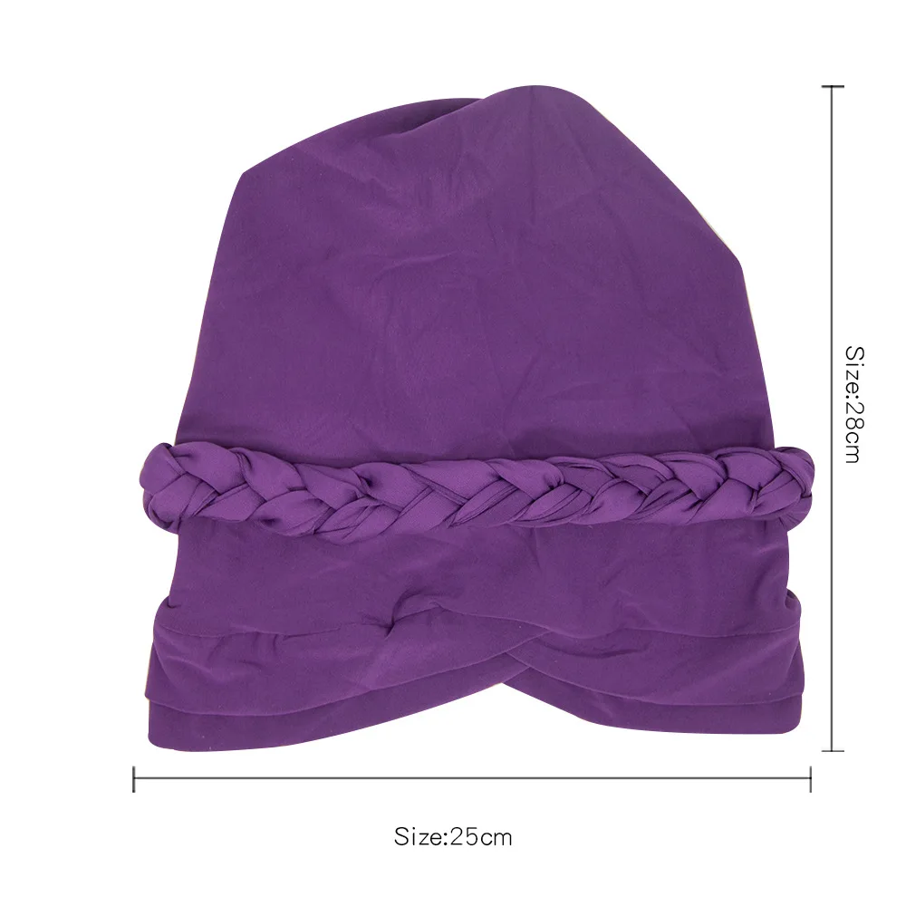 Оптовая продажа мусульманский женский плетеный тюрбан головные уборы