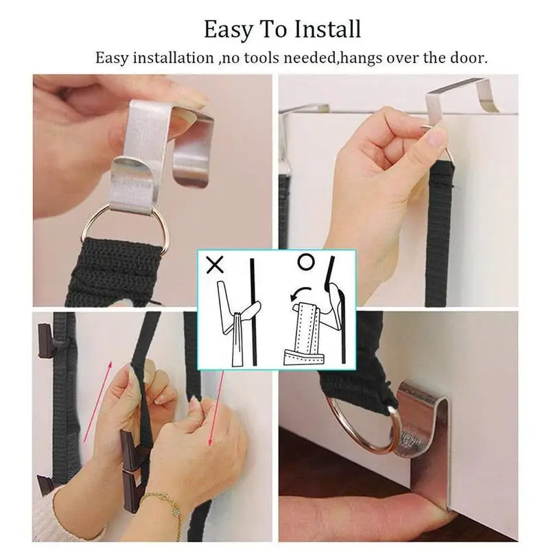 

Useful 8 Hooks Adjustable Rack Over Door Straps Hanger Storage Clothes & Coat Organizer Holders Racks Hat Bag S9P7