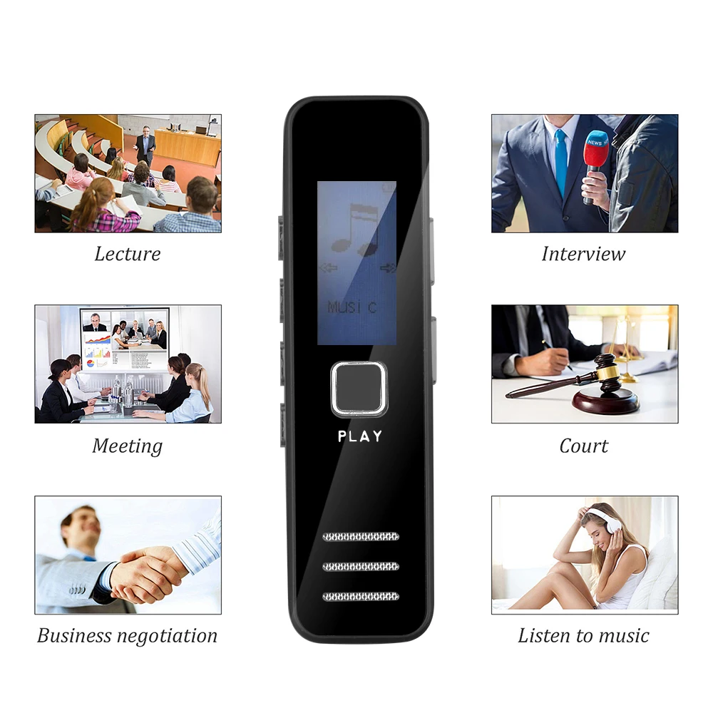 Портативный mp3-плеер диктофон в виде ручки Мини Цифровая запись голоса 20-часовая
