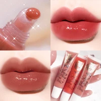 nude lip gloss shinly glitter orange red brown nude makeup cosmetic long lasting waterproof moisturizing jelly lipstick am204