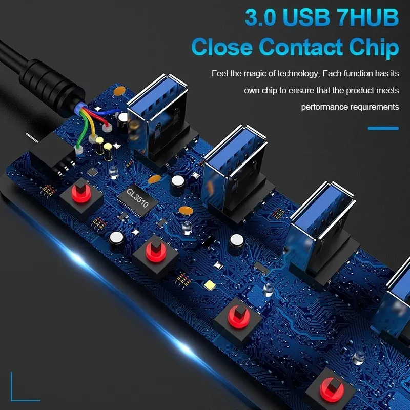 usb 3 0 hub usb hub 3 0 multi usb splitter 3 hab use power adapter 47 port multiple expander 2 0 usb3 hub with switch for pc free global shipping