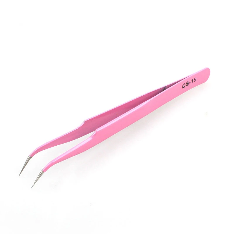 Pink Nail Tweezers 10 шт./упак. волокно стекло ногтей расширение для УФ гель гвоздь стекловолокно гель продлевающий половой акт ногтей стекловолокно ногтей расширение бумаги - Цвет: Pink Nail Tweezers