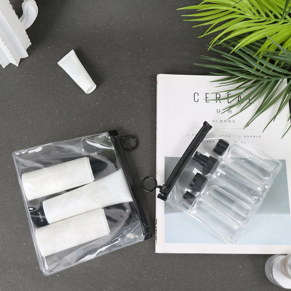 

Delicate Travel Transparent Cosmetic Storage Bags Classic Texture Creative Chic Waterproof Makeup Zipper Clutch Pouch