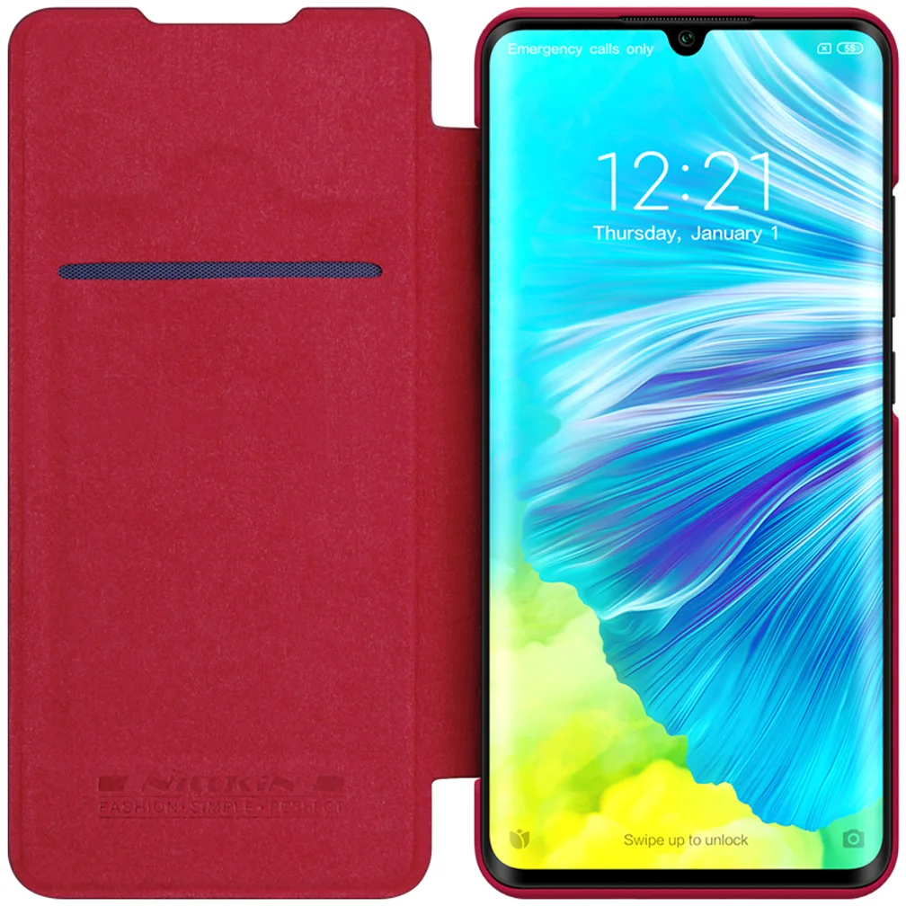 Чехол для Xiaomi Mi CC9 Pro роскошный кожаный защитный чехол серии Nillkin QIN откидные Чехлы