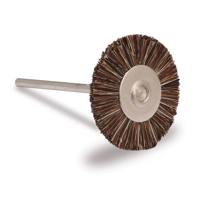 

10pcs/bag Dental Horse Hair Brush Polishing Wheel for Low Speed Straight Handpiece Teeth Polisher Material 2.35mm