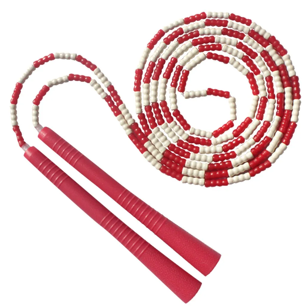 

Adult Adjustable fitness Slub Skipping Rope Jump Rope children Soft Beaded Tangle-Free Segmented Length Adjustable Skipping Rope