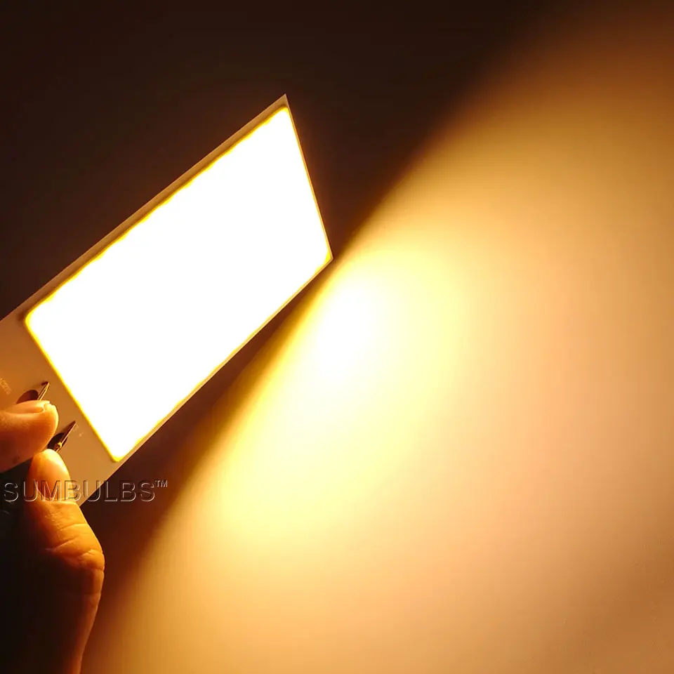 

Sumbulbs 120*65mm 30W LED Light Emitting Diode Board with Dimmer Warm Cool White 12V COB LED Bulb DIY Car Working Lamps 4.7in