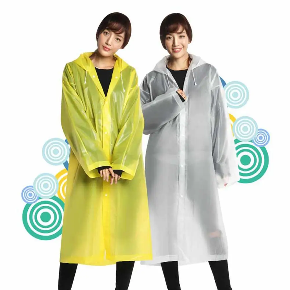 

Raincoat For Motorcycle Thickened Waterproof Protective Gown Rain Poncho Coat Adult Clear Transparent Hoodie Rainwear