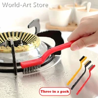 japanese gas stove cleaning brush 3 kitchen supplies kitchen ventilator stove cleaning tool steel wire small brush