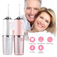 oral irrigator usb rechargeable water floss portable dental water flosser jet 220ml irrigator dental teeth cleaner4 jet new