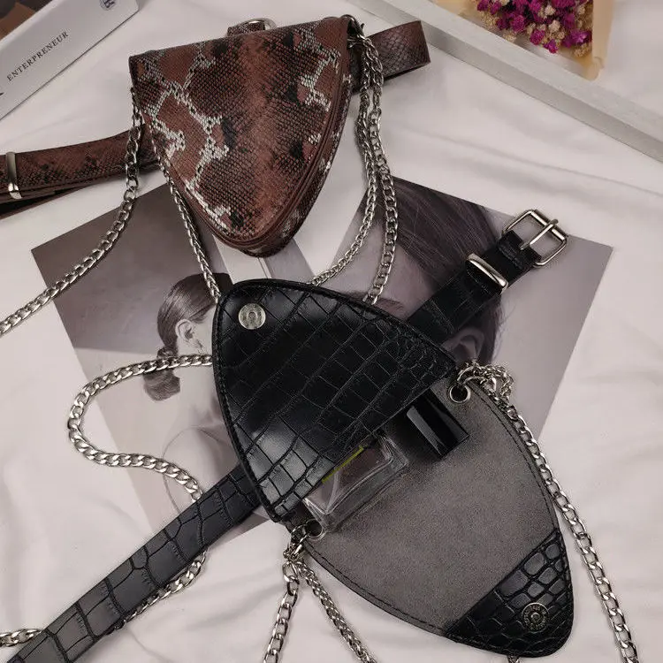 

Net red belt bag women's versatile belt chain heart shaped bag decoration with skirt sweater suit love waist bag