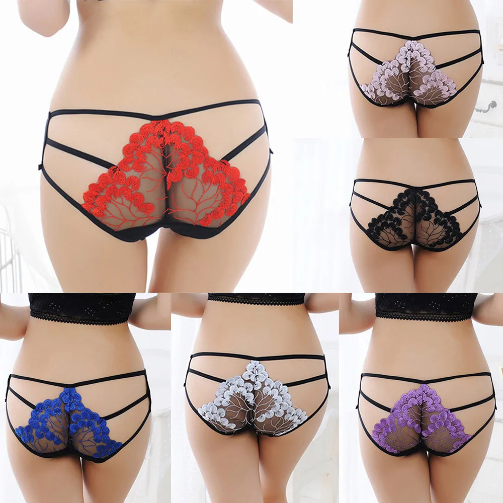 Женское нижнее белье сексуальное кружевные трусики прозрачное Эротическое для