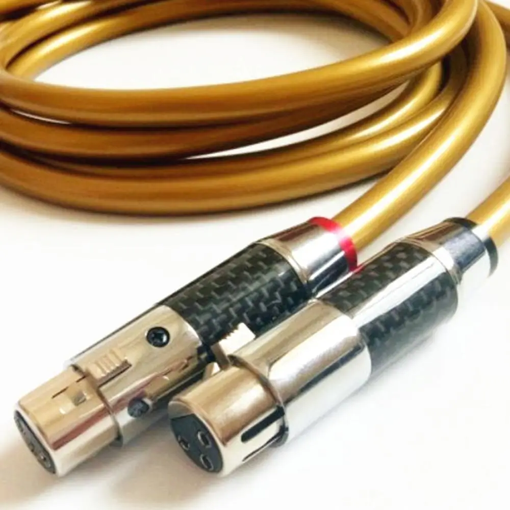 

Hi-End VDH Silver Plated Audio XLR Balanced Cable Speaker Carbon Fiber 3 Pin XLR Connectors Microphone XLR Cable