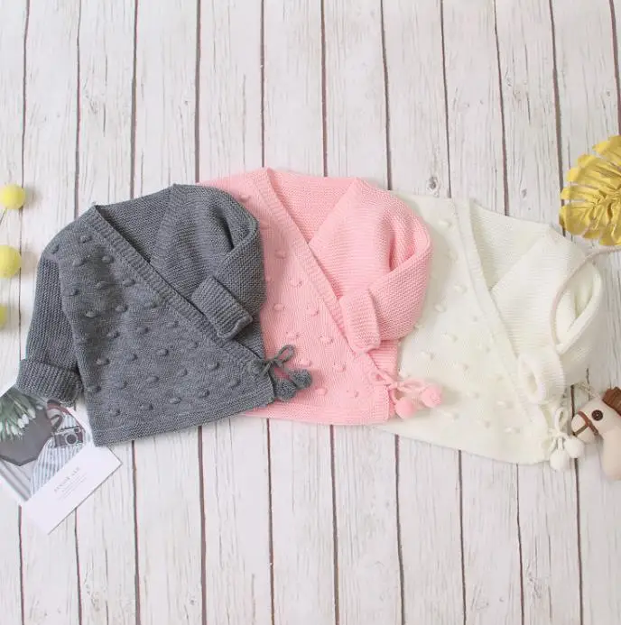 

Baby Newborn Infants Fresh Solid Color Sweaters Newborn One-piece Monk Clothes Warm Autumn Winter Knitwear Bandaged Sweaters