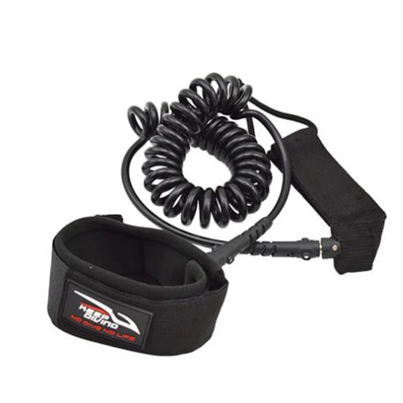 

New-KEEP DIVING 10 Feet Coiled Surfboard Leash Surfing Stand UP Paddle Board Ankle Leash Board RopeTraction Rope