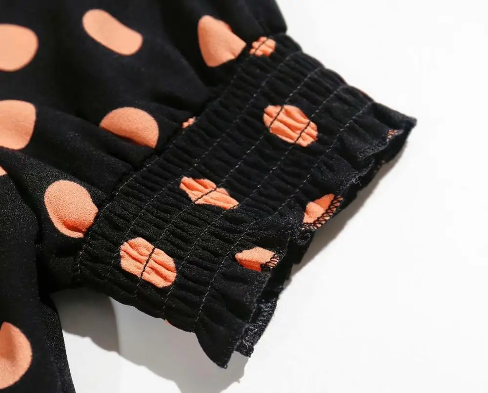 Женское мини платье в горошек Bazaleas элегантное розовое Повседневное с коротким