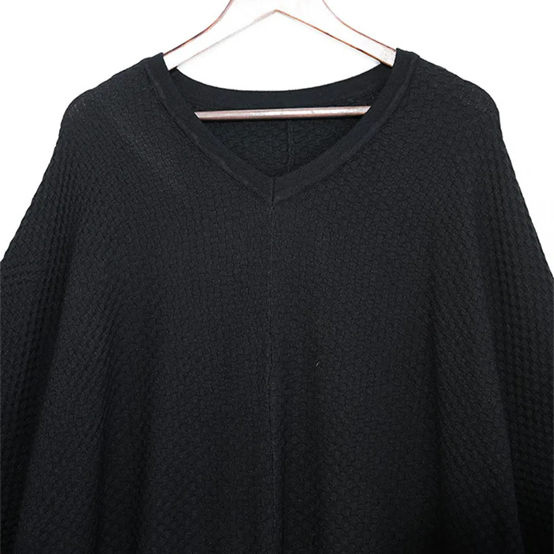 

Johnature Women Knitting Long Dress 2021 Autumn Winter New Casual V-neck Warm Loose Solid Color Female Dresses