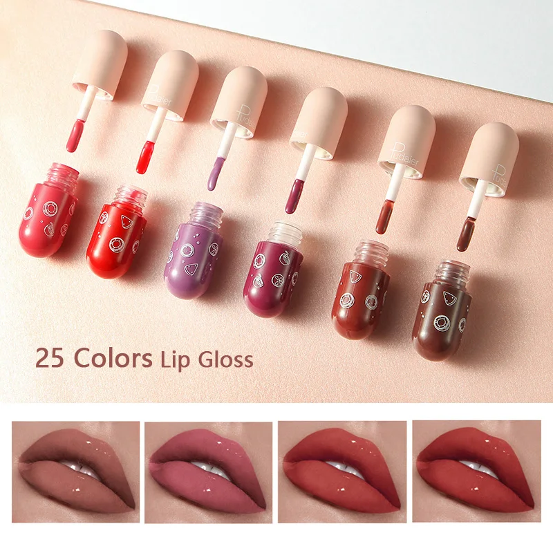 

25 Colors Mini Capsule Lip Gloss Juicy Lip Tint Shiny Jelly Lips Makeup Liquid Lipstick Moisturizer Lip Colour Cosmetics TSLM1