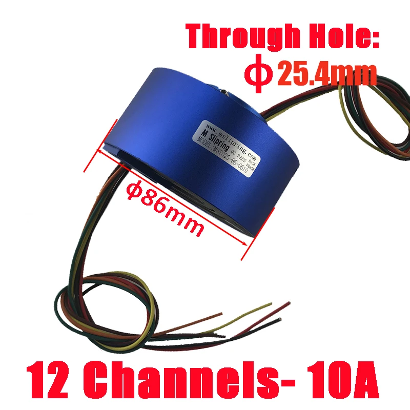 

Aluminium Slip Ring 12 Channel Whith Hole 25.4mm 10A 86mm Rotate Dining Table Slip Ring Electric Collector Rings