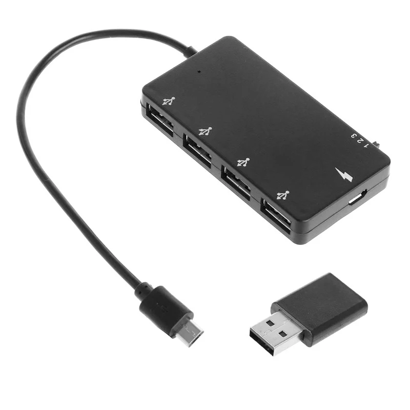 

1 компл. Новинка высокоскоростной Micro USB OTG 4 порта концентратор зарядный адаптер кабель для смартфона планшета Прямая поставка
