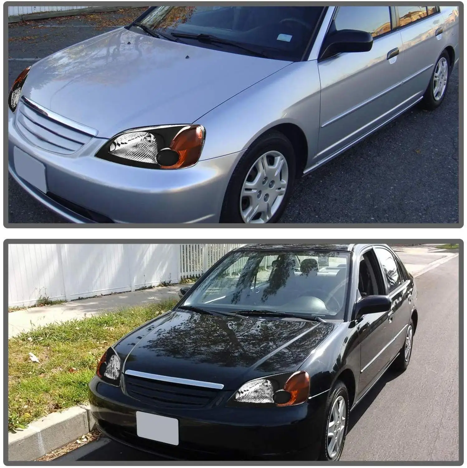 Фара Sulinso в сборе для Honda Civic2/4Dr CoupeSedan 2001 2002 2003 со стороны водителя и пассажира
