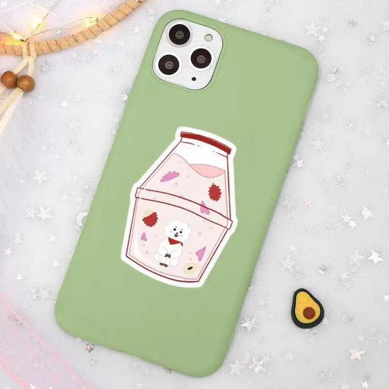 

Japan Korea Cute Sweet Banana Milk Strawberry Phone Case Candy Color for iPhone 11 12 mini pro XS MAX 8 7 6 6S Plus X SE 2020 XR