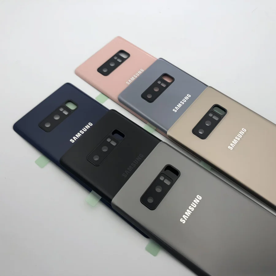 Заднее стекло для samsung Galaxy Note 8 N950 N950F N9500 SM-N950F задняя крышка батарейного отсека Замена корпуса+ стекло для камеры