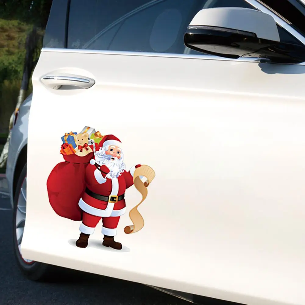 Christmas Old Man Car Reflective Stickers Rear Window Sticker Glass Body Decoration Universal Home |