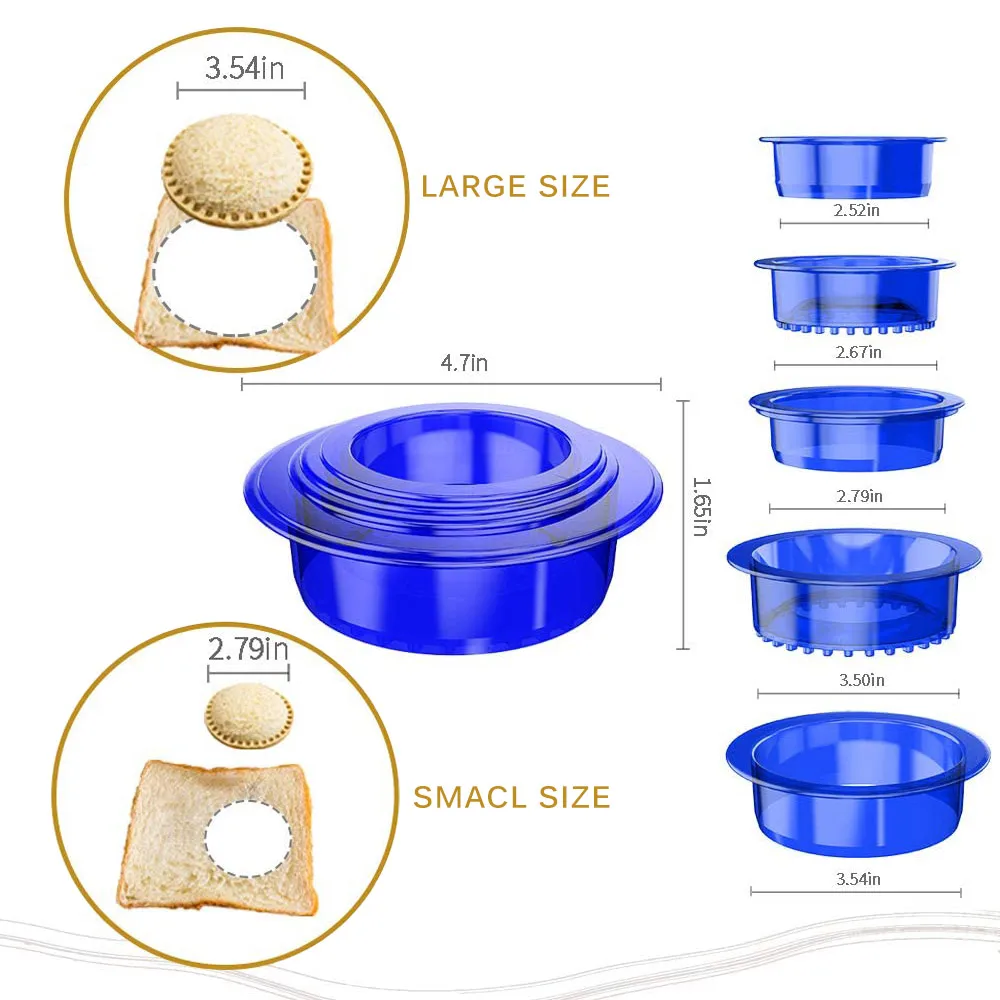 

Round Sandwich Cutter Mold Sealer Mold Breakfast Bread DIY Mold For Children Round Sandwich Mold Sandwich Sealer Kitchen