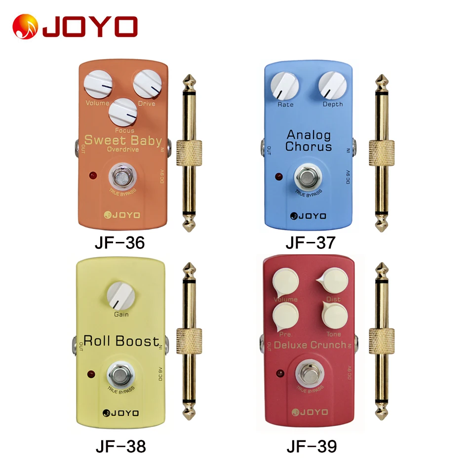 

JOYO effect pedal Deluxe Crunch Voodoo Octave Digital Delay Digital Delay and 1 pc pedal connector JF-01-JF17