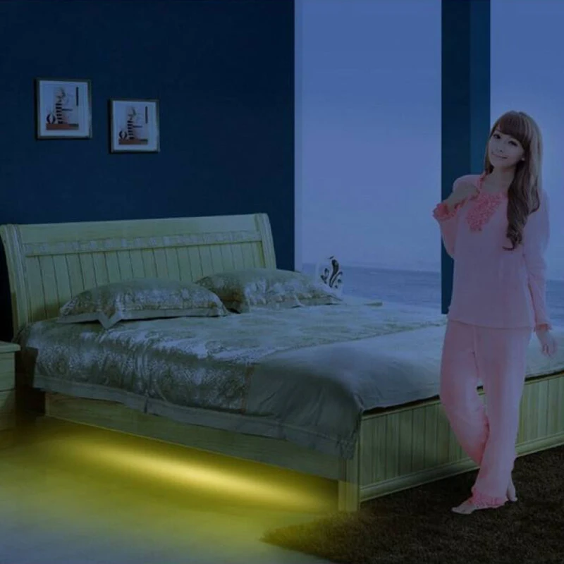 

Kitchen Cabinet led Lamp Wireless PIR Led Motion Sensor Strip lights bedroom decoration Battery Stairs Wardrobe Lamp