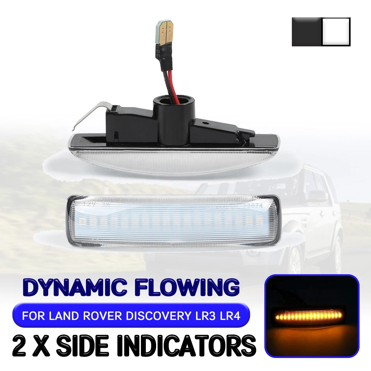 

LED Dynamic Side Marker Light For Land Rover Discovery 3,4 For Freelander 2 For Range Rover Sport Flowing Turn Signal Light Lamp