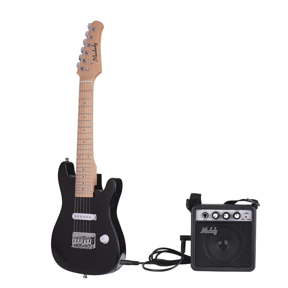 ammoon 28 zoll kinder st elektrische gitarre kit mit mini verstärker gitarre tasche strap pick string audio kabel rechts handed stil free global