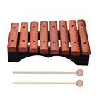 Деревянный ксилофон 8 записей, ударный Образовательный музыкальный инструмент, подарок с 2 маллетами, легкая в освоении, изысканная работа