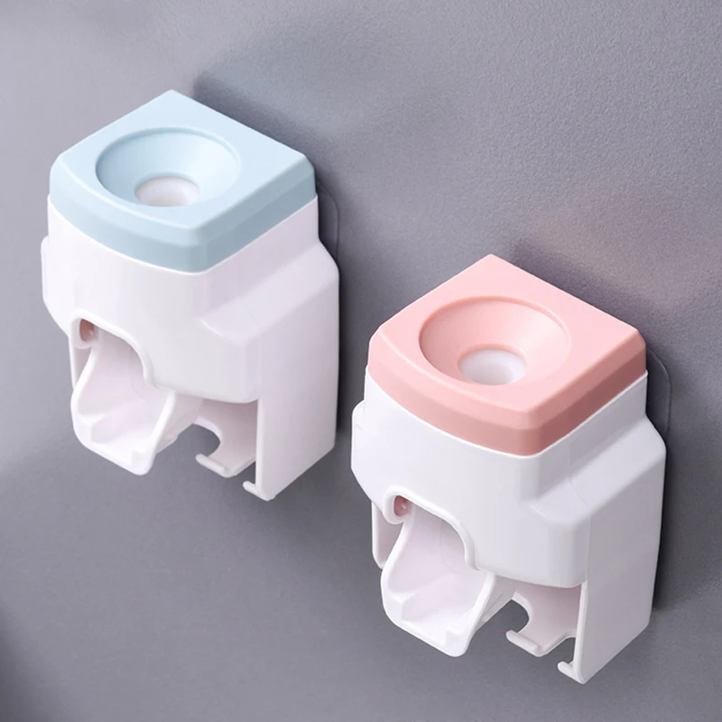 Wall-mounted Toothbrush Holder Automatic Toothpaste Squeezer Dispenser Tooth Brush Organizer Bathroom Accessories Set | Дом и сад