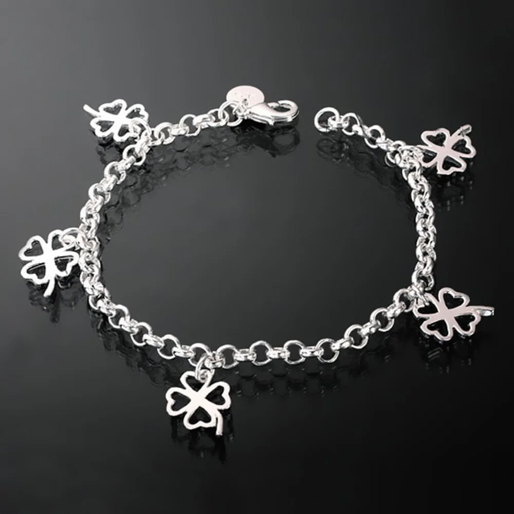 

2021 Sweet Leaves Bracelets & Bangles Charm Bracelet For Women Jewelry Accessories Pulseras Mujer Bijoux Femme Gift