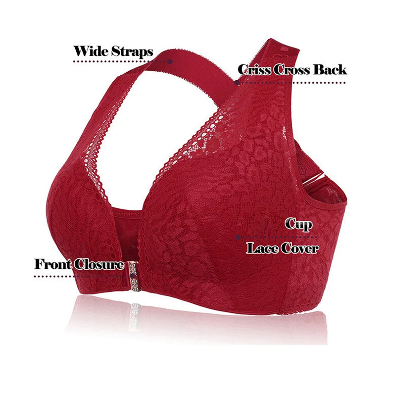 Бюстгальтер пуш-ап Женский черный с большими чашками кружевной размера плюс |