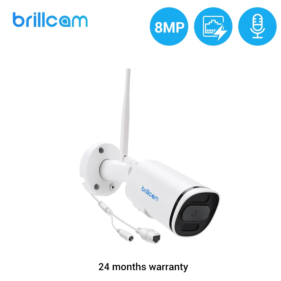 

Умная IP-камера Brillcam, 8 Мп, Wi-Fi, 2,4/5 ГГц