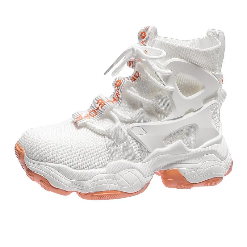 Женские повседневные туфли весенние кроссовки неоновая платформа женские носки