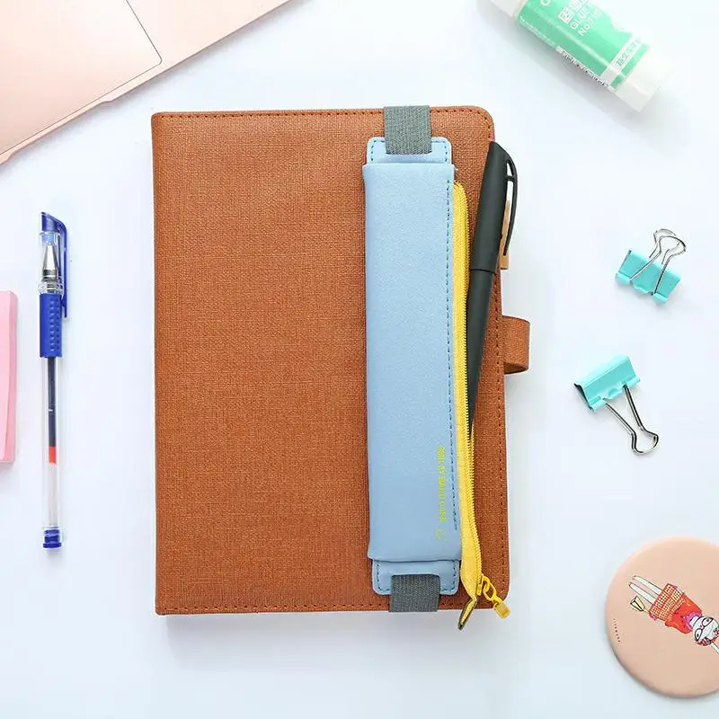 

Kawaii 6Colors Pu Leather Pencilcase Elastic Buckle Pencil Bag Easy Carrying Pen Bag For Notebook Bookmark Students Art Supplies