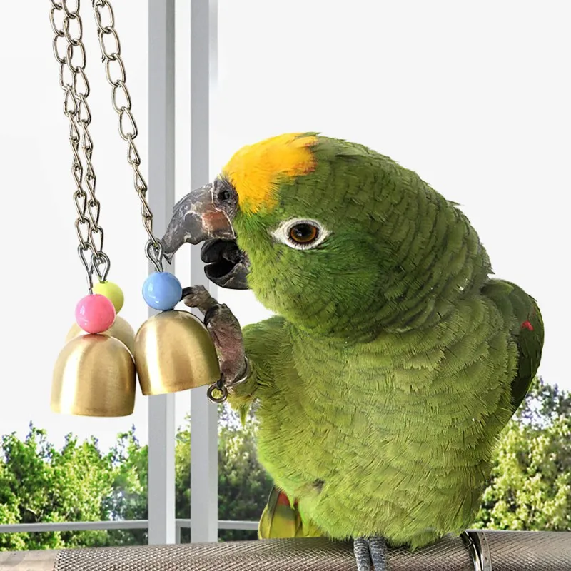 Pet Колокольчик для попугая жевательная игрушка голубь гнездо для попугая будка укуса игра хороший звук любимая игрушка аксессуары для птичьей клетки