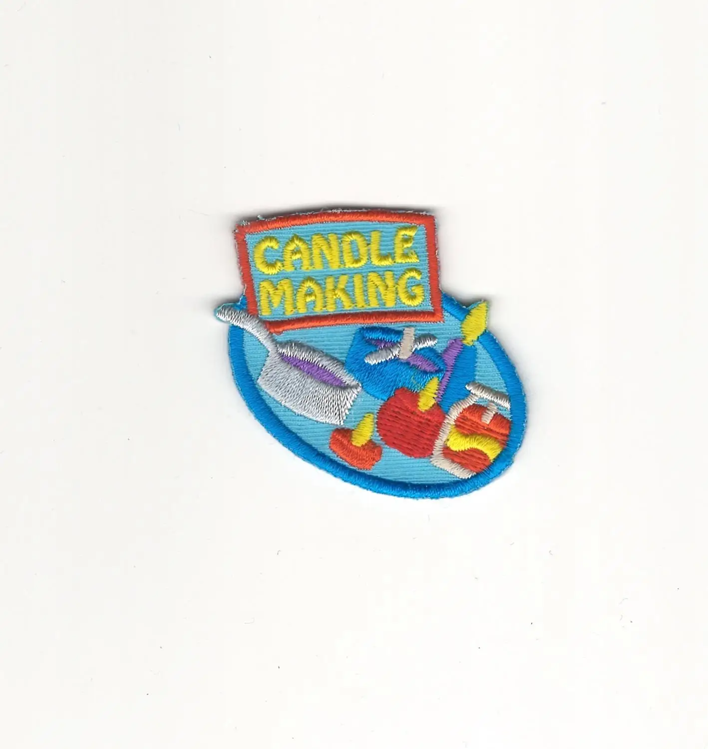 

Customized children's embroidery patch, personalized cloth label customization, no number limit:candle