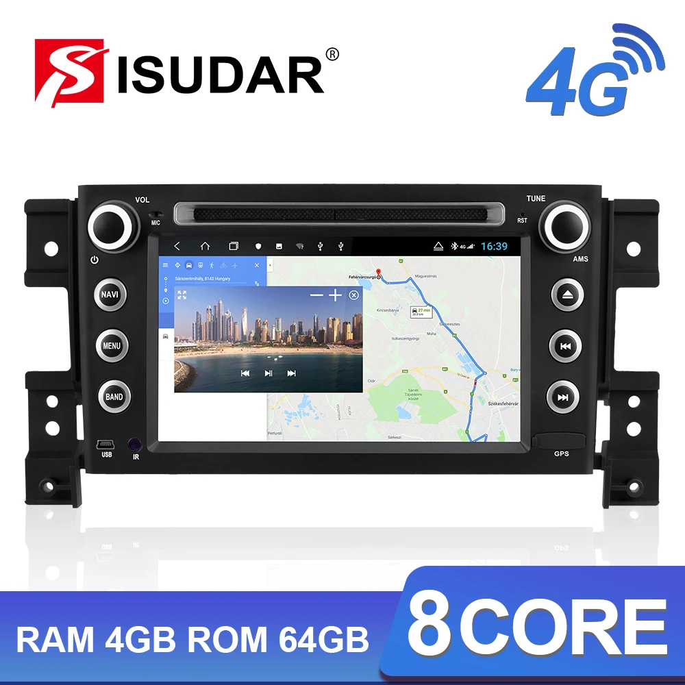 Isudar H53 4G Android Автомагнитола 2 Din для SUZUKI/Grand Vitara автомобильный мультимедийный
