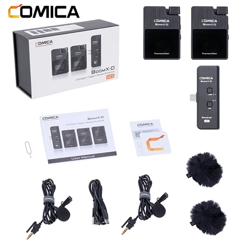 

Микрофон COMICA BoomX-D U1 U2, 2,4 ГГц, цифровой, беспроводной