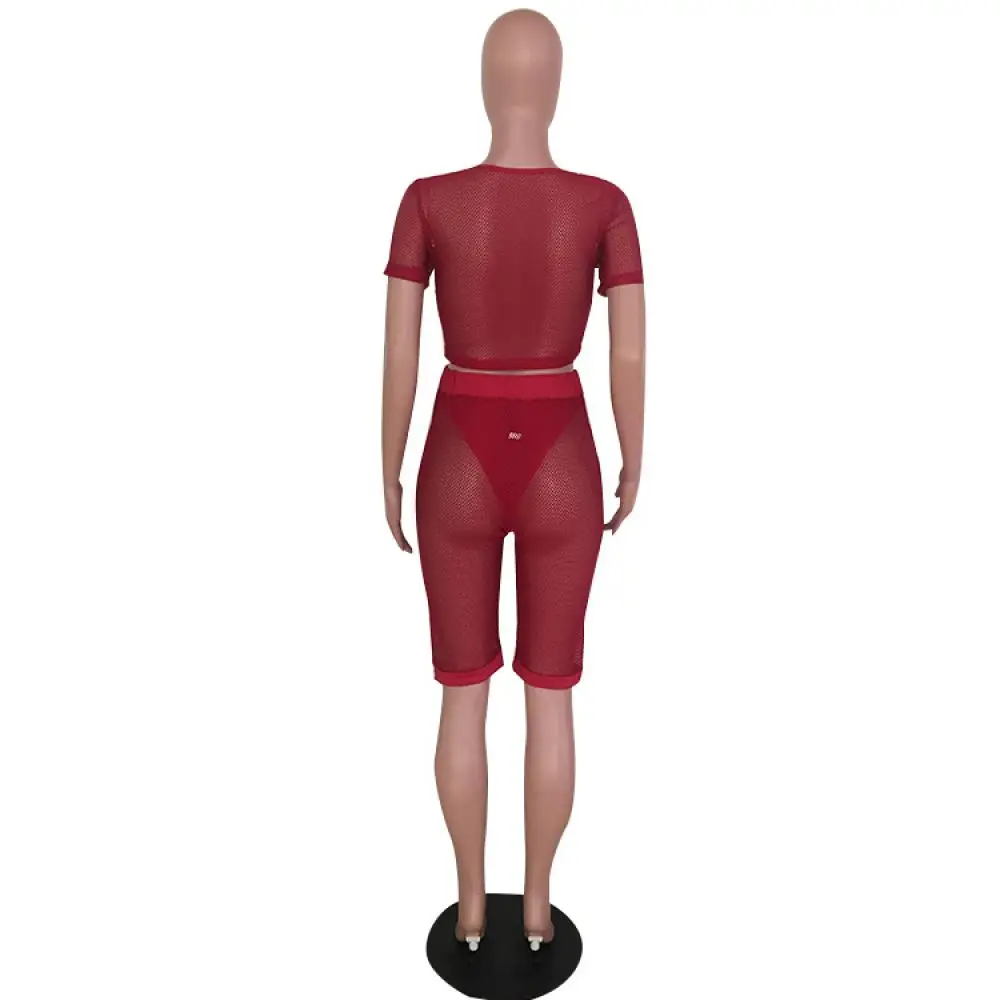 

Women's Summer Suit New Style Casual Mesh Suit Summer Style Casual Suit Short Sleeve Suit