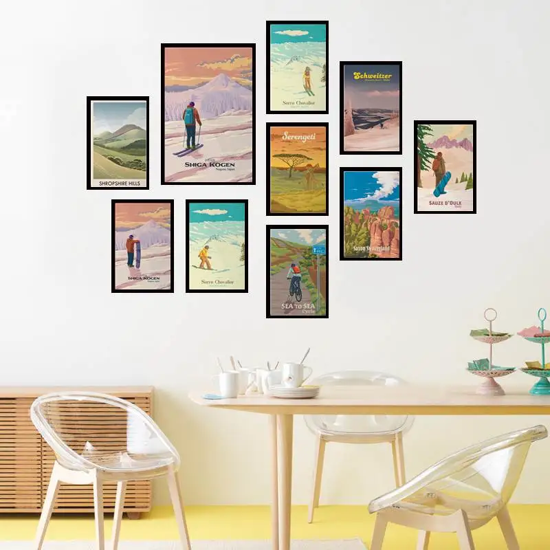 

Snowboarding Poster Piemonte Italy Skiing Italian Alps Vintage Ski Art Ski Resort Retro Wall Decor Turin Gift Poster Frames