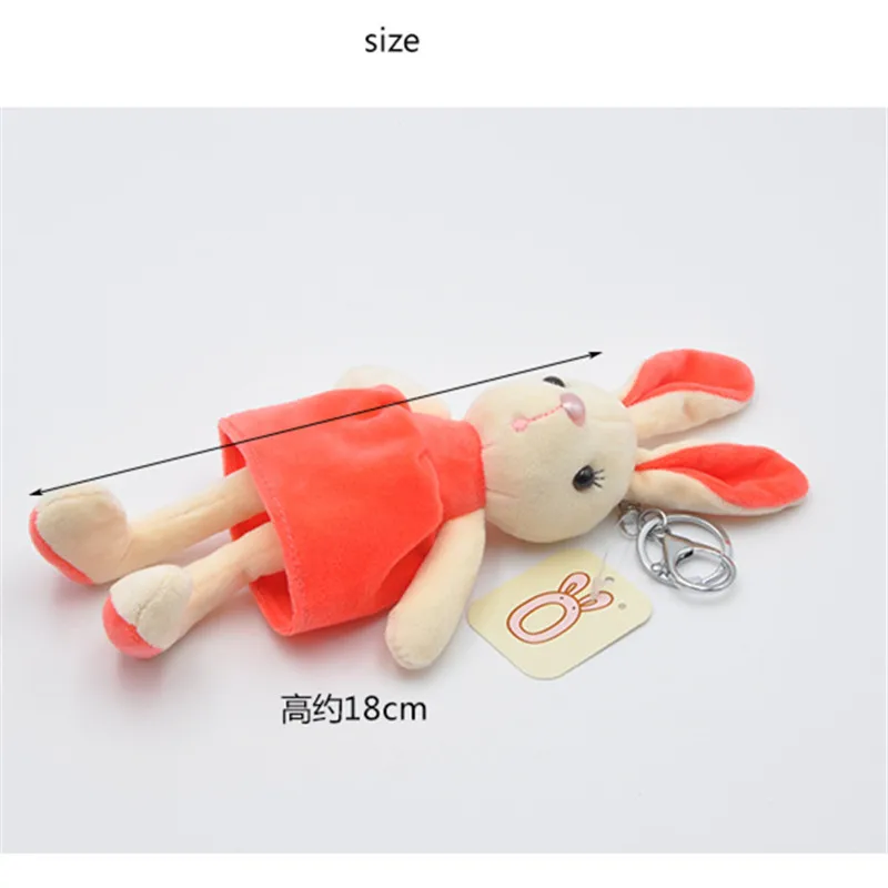 18 см пушистый кролик брелки милый брелок для ключей мех женская сумка Pom