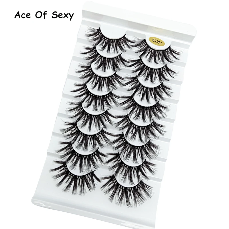 Aceofsexy норковые ресницы 3D 100% безжалостные ручной работы многоразовые натуральные