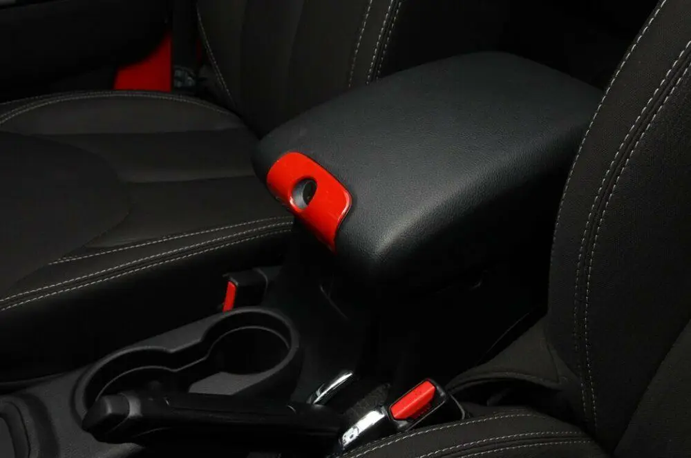 

ABS Auto Armrest Box Lock Decoration Cover Trim for Jeep Wrangler JK 2011-2017